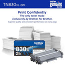 Brother Toner Cartridge TN830XL 2 Pack - Like New