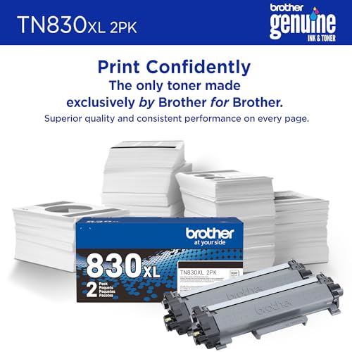 Brother Toner Cartridge TN830XL 2 Pack - Like New