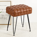 LUE BONA Leather Vanity Stool Whisky Brown - Like New