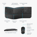 KENSINGTON PRO FIT ERGO KM680 EQ WIRELESS KEYBOARD AND MOUSE DESKTOP K72486NA - Brand New
