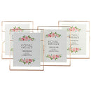 Koyal Wholesale Pressed Glass Floating Photo Frames 4-Pack Rose Gold 10 x 12 - Brand New