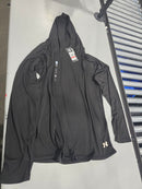 UNDER ARMOUR WOMEN'S DRAWSTRING-HEM HEATGEAR RAGLAN HOODIE - SIZE: 2XL - BLACK - Brand New