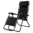 CARAVAN SPORTS ZERO GRAVITY OUTDOOR FOLDING PATIO RECLINER CHAIR - BLACK - Like New