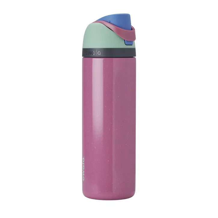 OWALA 32OZ FREESIP STAINLESS STEEL WATER BOTTLE - BUBBLEGUM BURST - Like New