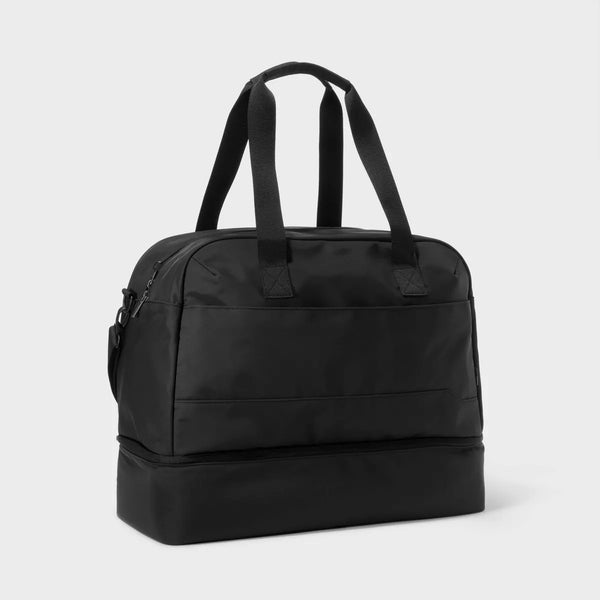 OPEN STORY WEEKENDER BAG WITH DROP-BOTTOM - BLACK - Like New