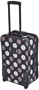 ROCKLAND FASHION SOFTSIDE LUGGAGE SET, 2-PIECE LUGGAGE - NEW BLACK DOT - Like New