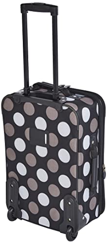 ROCKLAND FASHION SOFTSIDE LUGGAGE SET, 2-PIECE LUGGAGE - NEW BLACK DOT - Like New