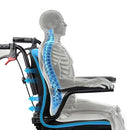 PROTRAVERCE WHEELCHAIRS TRANSPORT FOLDABLE TELESCOPIC HANDLE 16" A04S - BLUE - Like New