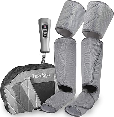 InvoSpa Leg Massager for Circulation - Foot and Calf Massager - SILVER Like New