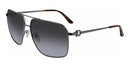 SALVATORE FERRAGAMO SF238S AVIATOR SUNGLASSES - 62-13-140 - SHINY DARK RUTHENIUM - Like New