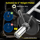 Goplus 34’’ Olympic Triceps Bar 700LBS Weight Barbell w/Knurled Handles - Black - Brand New