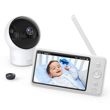Eufy Security Spaceview Video Baby Monitor E110 Camera 5" T83001D2 - WHITE Like New