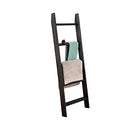 Mhiiuwu Decorative Blanket Ladder 5ft Farmhouse Wall Leaning Wooden - Black - Brand New