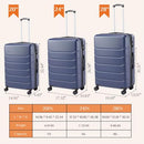 Luggage with Spinner Wheels TSA Lock Carry on Hard Shell ABS Suitcase 20" Blue - Brand New