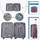 Somago 20" Carry On Luggage and 14" Mini Cosmetic Cases Travel YKK Zipper - Brand New