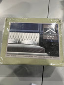 NOBLE HOUSE QUEEN 300 THREAD COUNT SHEET SET - GREEN - Like New
