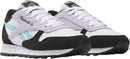 REEBOK CLASSIC LEATHER WOMEN'S SHOES 100209565 - SIZE: 7.5 - WHITE/AQUA/BLACK - Brand New