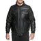 LM8TU476 LEVI'S MEN FAUX LEATHER AVIATOR BOMBER JACKET SIZE 2XLT - BLACK - Brand New