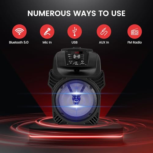 PYLE 400W PORTABLE BLUETOOTH PA LOUDSPEAKER - BLACK PPHP844B - Like New