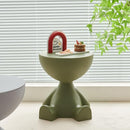 WEFRIB SIDE TABLE CIRCLE COFFEE TABLE NIGHTSTAND SMALL END TABLE A06 - GREEN - Like New