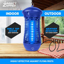LIVIN’ WELL BLUE BUG ZAPPER INDOOR OUTDOOR 4000V HIGH POWERED GH-18A - BLUE - Like New