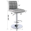 Leader Modern Square Back Bar Stools, Adjustable Swivel Bar Stool Set of 2 - Brand New