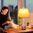 BONCOO ANTLER RUSTIC TABLE LAMP USB PORT 8W 2700K LED BULB INCLUDED - Brown - Like New