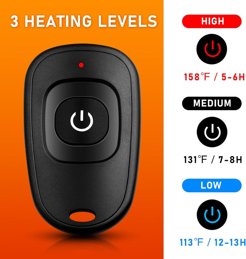 GT BRITER GTBRITTER RECHARGEABLE ELECTRIC INSOLES REMOTE SIZE LARGE - ORANGE - Like New