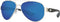 Costa Del Mar Mens South Point Polarized Aviator Sunglasses Palladium/Grey Blue Like New