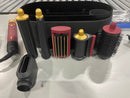 DYSON AIRWRAP I.D. MULTI-STYLER DRYER STRAIGHT + WAVY CASE - RED VELVET & GOLD - Like New