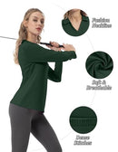 FKEEP WOMEN'S TENNIS GOLF SHIRT LONG SLEEVED TOP SPORT ACTIVEWEAR FOREST GREEN - Brand New
