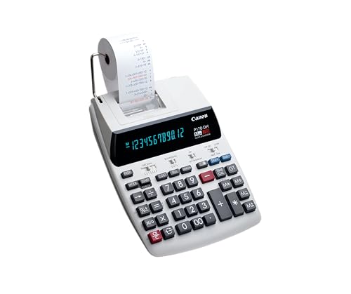 Canon P170-DH-3 Desktop Calculator With Currency Conversion Black/White/Silver - Brand New