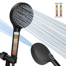 PALAS SHOWER HEAD WITH HANDHELD HIGH PRESSURE 10-MODE PALAS-S100 - MATTE BLACK - Like New