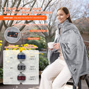 SHINEHOME HEATED BLANKET BATTERY CORDLESS HEATED BLANKET SHAWL - GRAY - Like New