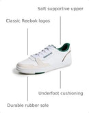 Reebok Unisex Phase Court Sneaker White/White/Dark Green Size 8 Women/6.5 Men - Like New
