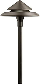 Kichler 28305 3-Watt Olde Bronze Low Voltage LED Path Light Fixture - Black - Brand New