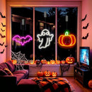 BRISUM 3Pack Rechargeable Halloween Window Lights,4/6/12H Timer,Sharp Outlines - Like New