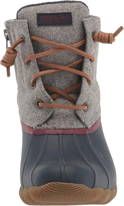 SPERRY WOMEN'S SALTWATER RAIN BOOT - SIZE: WOMEN 8 - GRAYWOOL - Like New