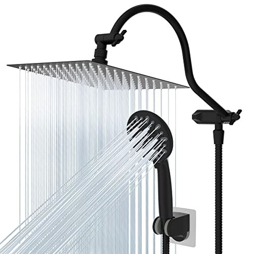 HIBBENT ALL METAL HIGH PRESSURE RAINFALL 10" SHOWER 12" ADJUSTABLE SHHS10IN - Like New