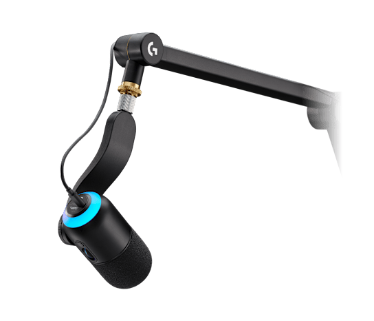 LOGITECH YETICASTER GX BUNDLE GX DYNAMIC MICROPHONE COMPASS BOOM ARM - BLACK - Like New