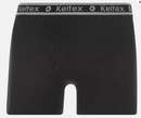 KELTEX® MEN'S COTTON BOXER BRIEFS 3 PACK - SIZE: MEN L- BLACK/GRAY/RED - Like New