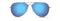 MAUI JIM MEN'S AND WOMEN'S MAVERICKS POLARIZED AVIATOR SUNGLASSES SILVER/BLUE - Like New