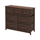 AZL1 Life Concept Storage Organizer 7-Drawer Closet Shelves Sturdy Frame Coffee - Like New