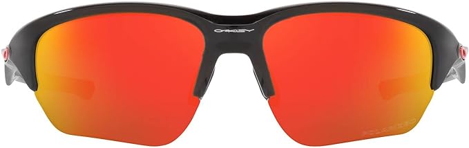 OAKLEY OO9363 Flak Beta Rectangular Sunglasses - Ruby Iridium/Polished Black Like New