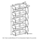 Furinuo Turn-N-Tube 5-Tier Toolless Display Rack, French Oak/Black - Like New