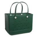 BOGG BAG ORIGINAL EXTRA LARGE TOTE BAG - HUNTER GREEN/WHITE BUTTONS - Like New