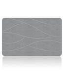 VEELOIM STONE BATH MAT DIATOMACEOUS SHOWER MAT NON-SLIP SUPER ABSORBENT - GRAY - Like New