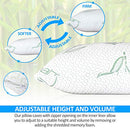 EHG-QUEEN-WHITE Elif Home Goods Queen Size Rayon Derived from Bamboo Pillow - Brand New