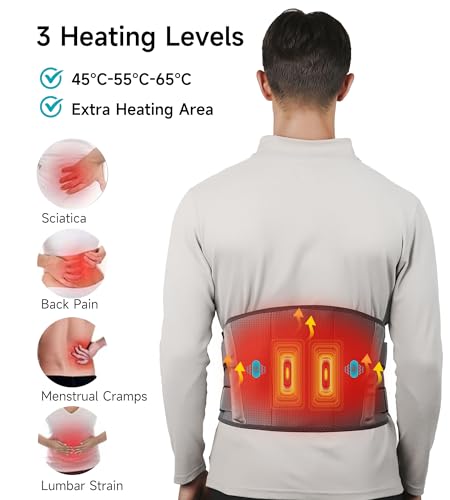 ALLJOY 67" CORDLESS HEATING PAD FOR BACK PAIN RELIEF AJHSB23 - GRAY - Like New