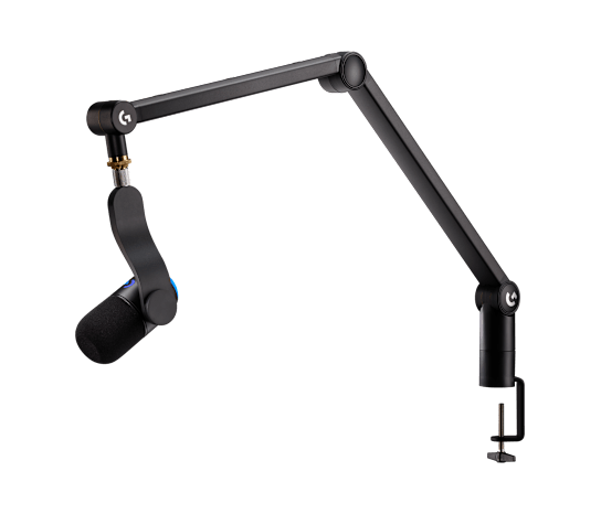 LOGITECH YETICASTER GX BUNDLE GX DYNAMIC MICROPHONE COMPASS BOOM ARM - BLACK - Like New